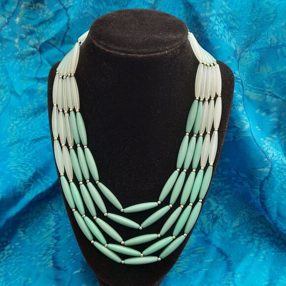 Seafoam Green Five-Strand Necklace - Picture 1 of 1